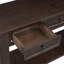 Console en bois massif Cedric rustique avec tiroirs de rangement et tablette de présentation inférieure-1337130728