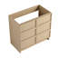 Meuble-lavabo de salle de bain, 36 po, contreplaqué, 1 pièce, autoportant, chêne