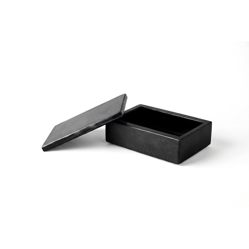Boîte rectangulaire en marbre, Noir