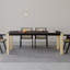 Table de salle à manger élégante et contrastée: design élégant et spacieux-312652458