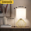 Ensemble de 2 petites lampes de table dorées avec abat-jour blancs