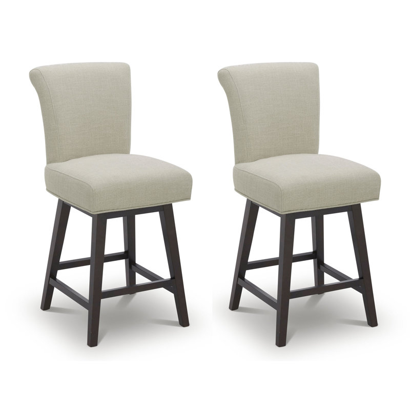 Elora Swivel Stool, Linen, 2, Counter Stool (26" Seat Height)