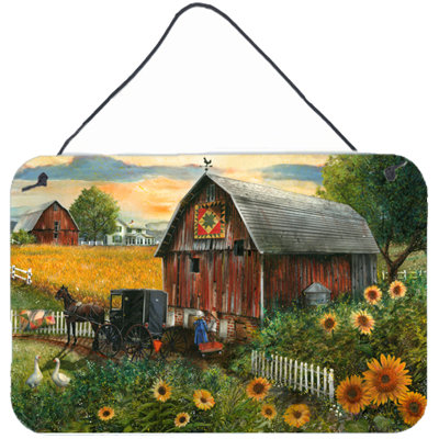 Reproduction d’art sur bois, "paradise grange country" par tom