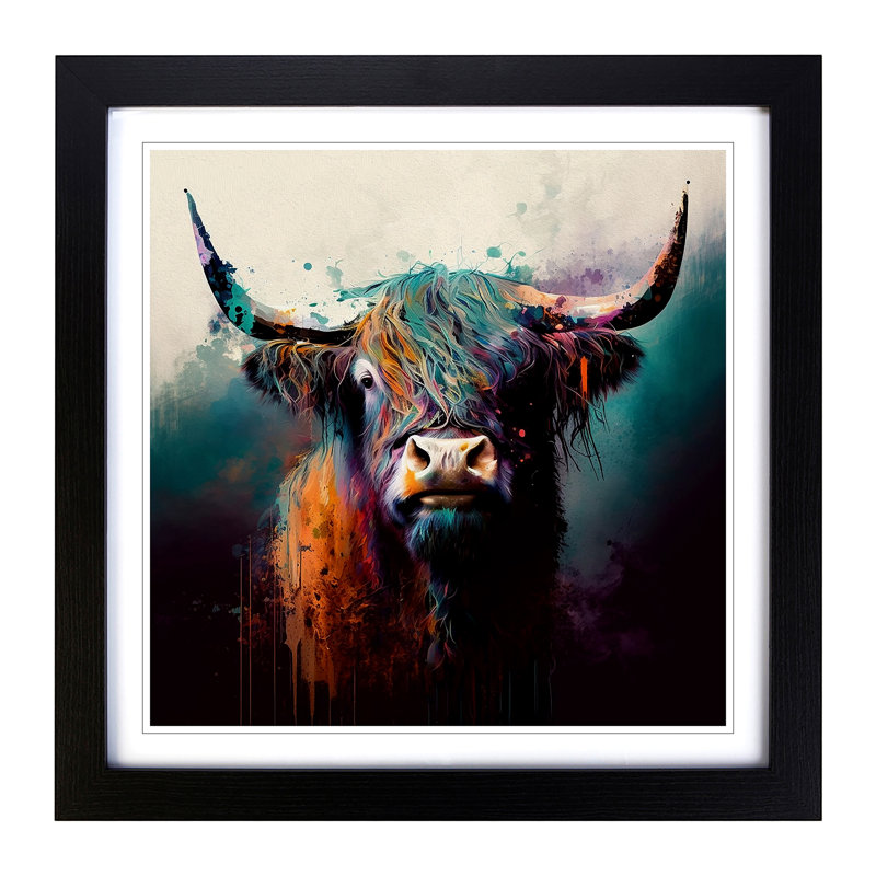 Single Picture Frame Print on Wood, Black