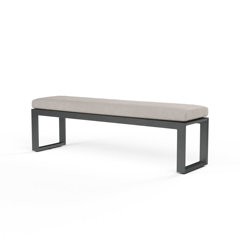 Redondo Outdoor Dining Bench, Canvas Natural Sunbrella® Canvas