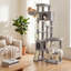 Arbre à chat 81,1 po en sisal gris clair à 11 niveaux avec condos et hamacs-1407947165-1545079085