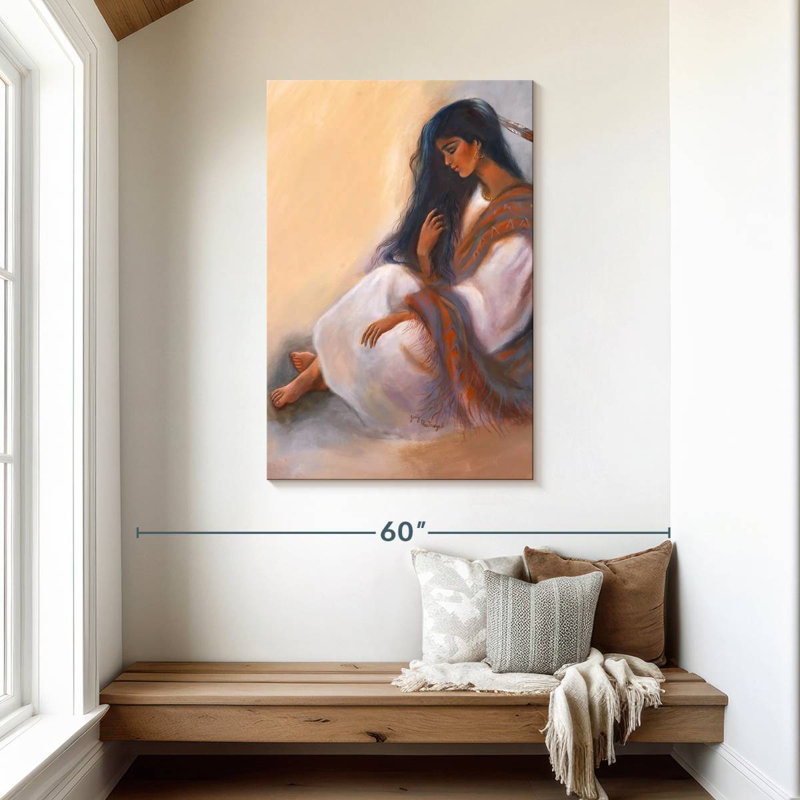 Leisha Indian Maiden Sitting, 45" H x 30" W