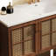 Armoire de salle de bain en rotin de style rétro-112595972