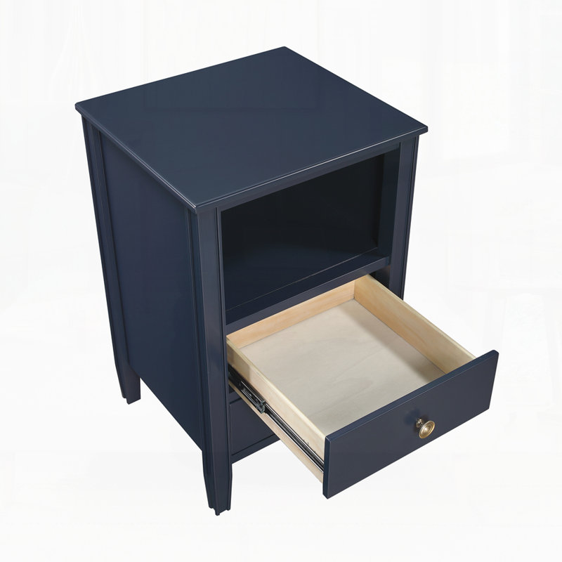 Table de chevet moderne pour chambre à coucher, Bleu très foncé