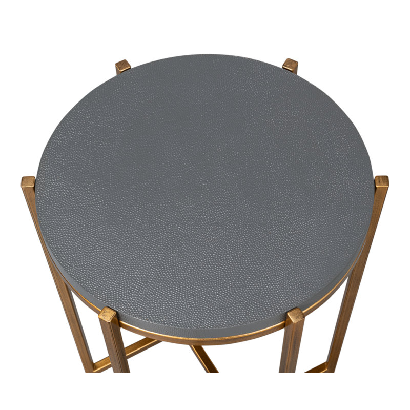 Shagreen End Table, Dark Gray