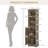 Narrow Bathroom Storage Cabinet With Door, Adjustable Shelves, 60.9" Wooden Tall Tower For Kitchen, Entryway, Grey-221618682