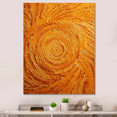 «Abstract Orange Swirl Collages IV», art mural abstrait