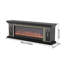 Symple Stuff 180cm W Black Electric Fireplace