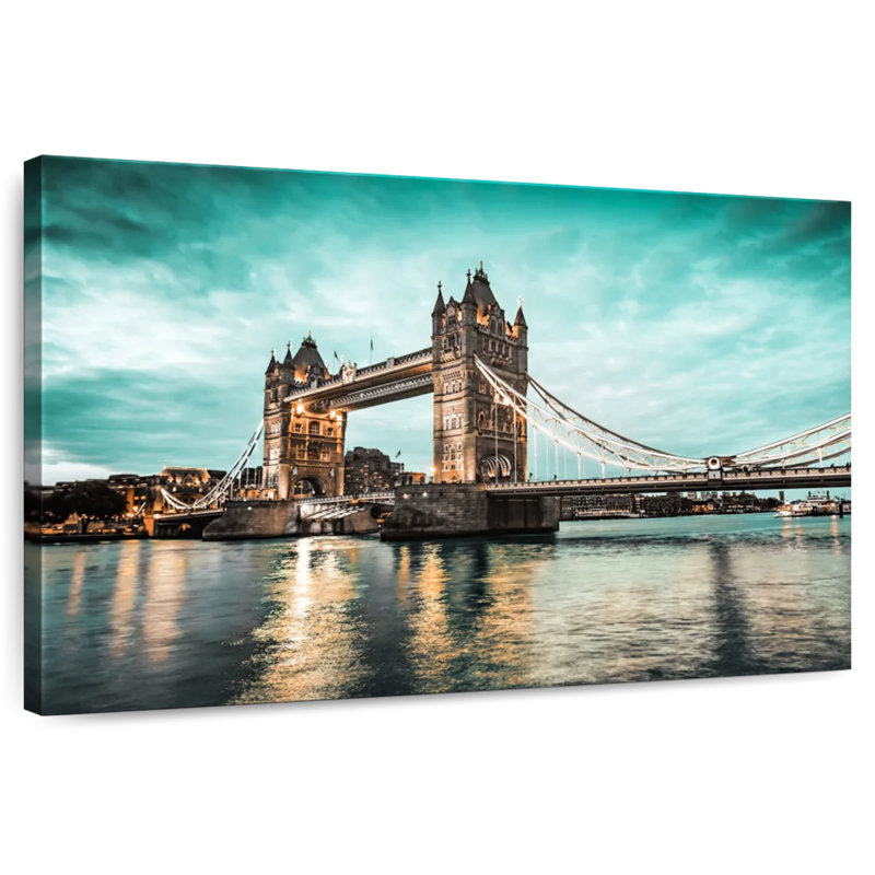 Nicci London Bridge Nightfall, 30" H x 45" W