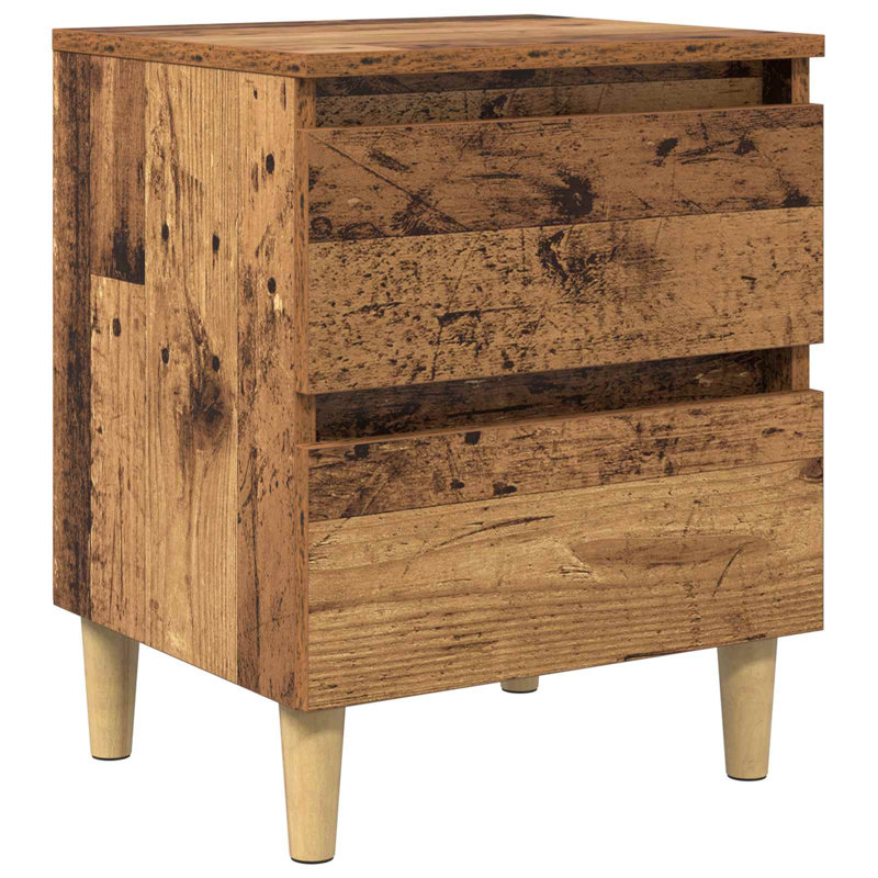 40cm W Manufactured Wood Bedside Table, Old Wood
