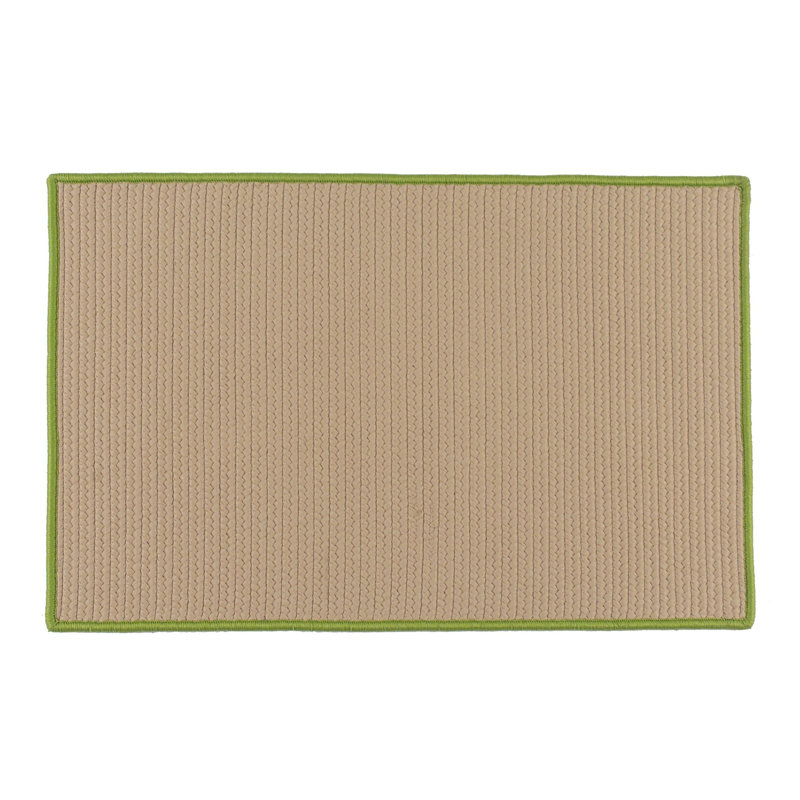 Tapis de porte d'intérieur, L 35 po x L 54 po, Beige et vert