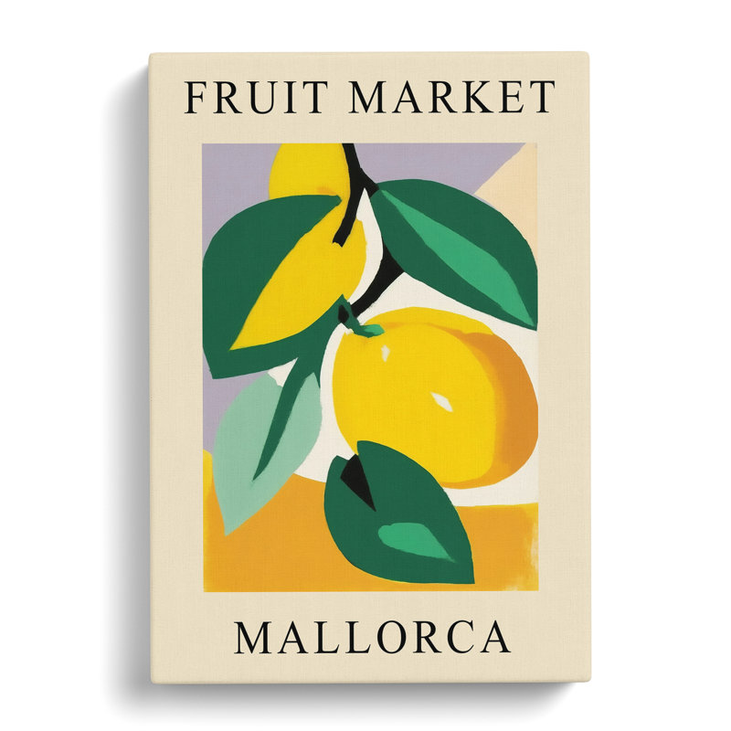 Lemon Mallorca Fruit Market - Wrapped Canvas, 76cm H x 50cm W x 3cm D
