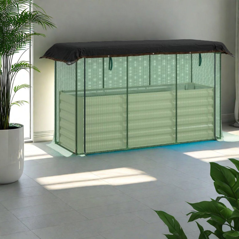 Jardinières en acier galvanisé durable, conception spacieuse pour le jardinage