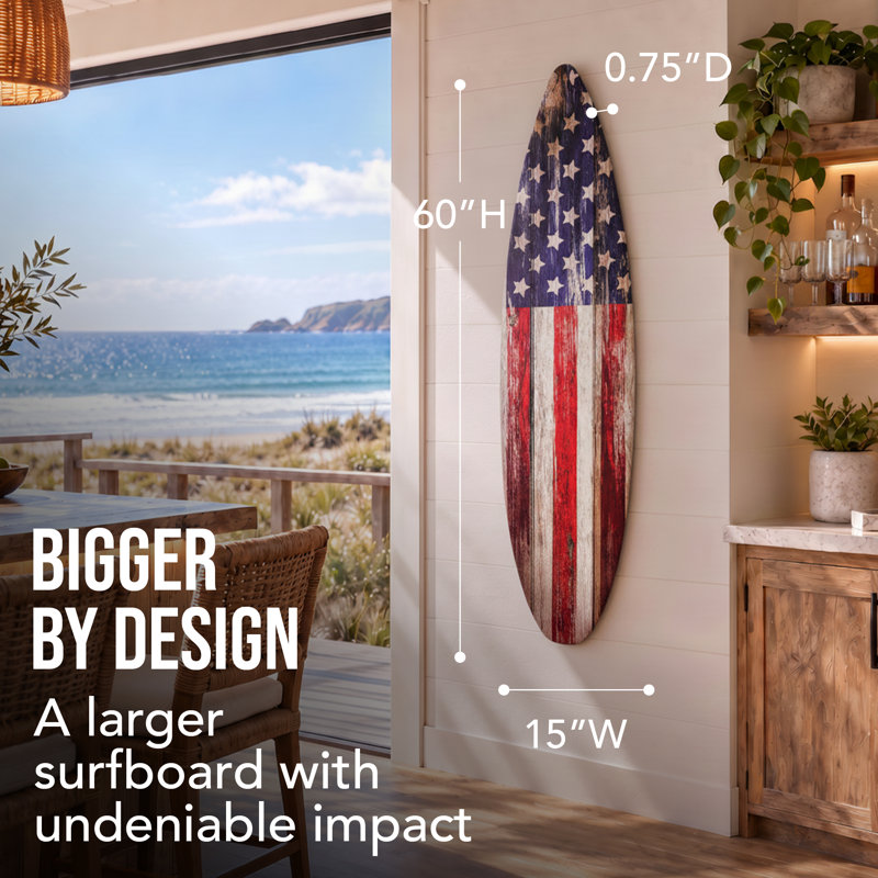 Kersh Vintage American Flag Wall Decor