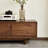 Simple Solid Wood Nut-brown TV Cabinet