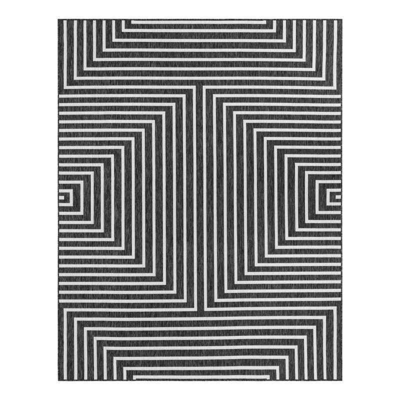 Geometric Indoor / Outdoor Rug, Rectangle 7'10" x 10'