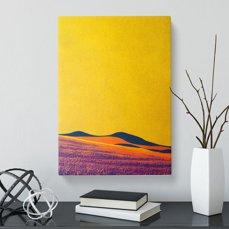 CAN-V0523-2867X Wheat Field Paint Splash 1 Piece Wrapped Canvas Wall Art, 50cm H x 35cm W