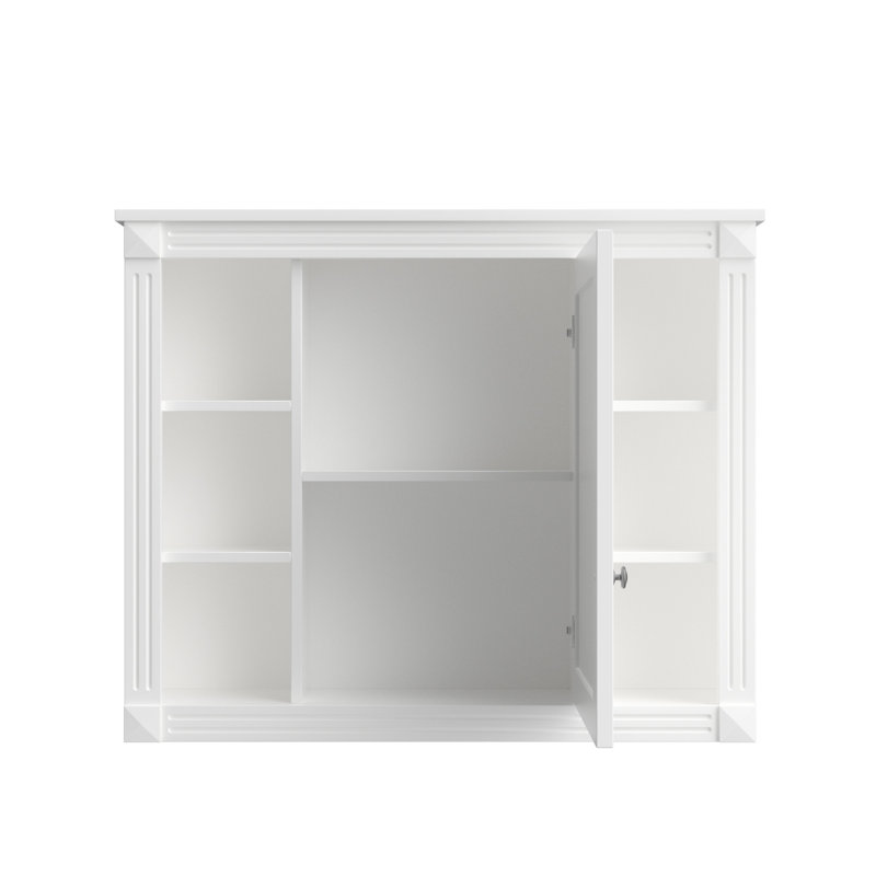 Meuble-lavabo 36 po avec lavabo et miroir, Crème