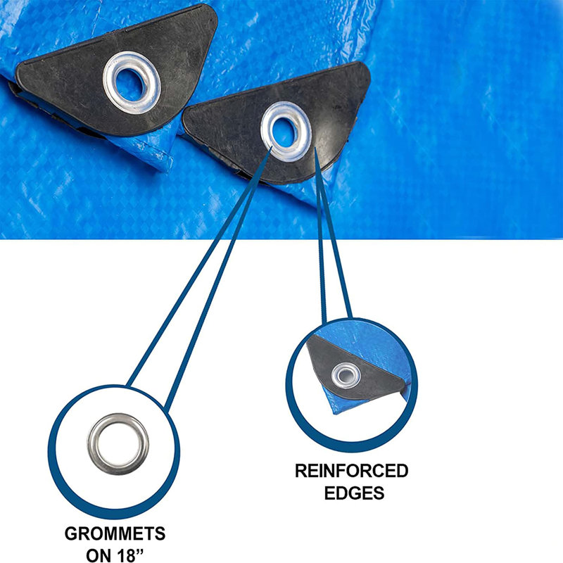Blue Elephant Polyethylene Plastic Replacement Canopy, 152.4cm H x 213.4cm W x 2.5cm D, Blue