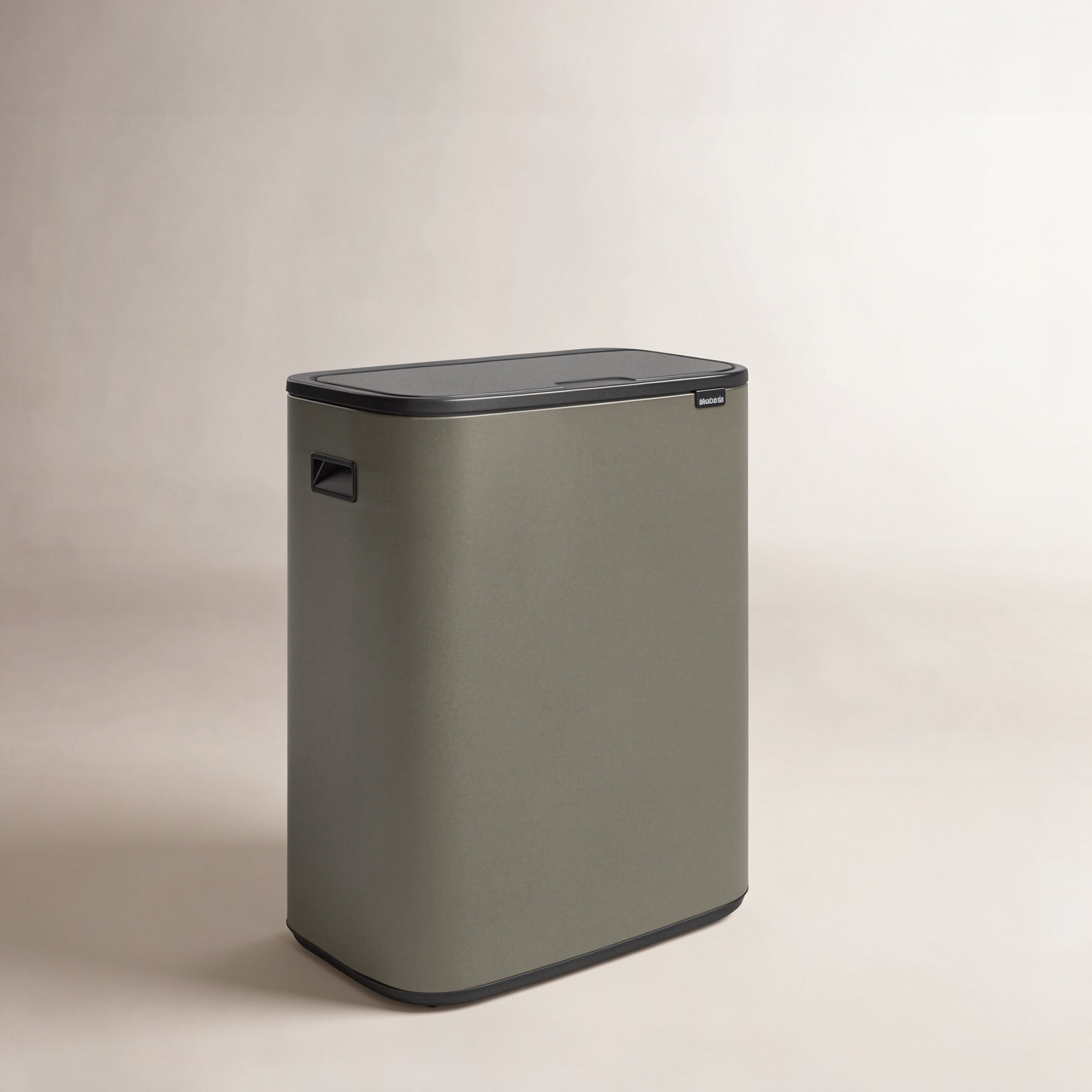 Brabantia Bo Touch Top Dual Recycling Can, Platinum
