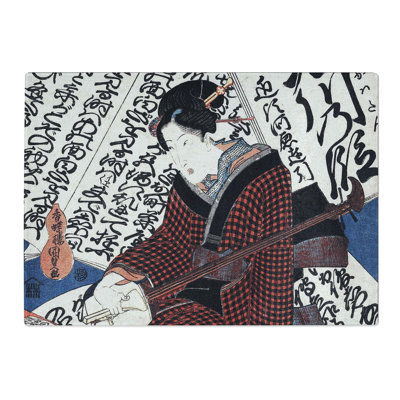 Tempered Glass Pshun Denbei by Utagawa Toyokuni Chopping Board