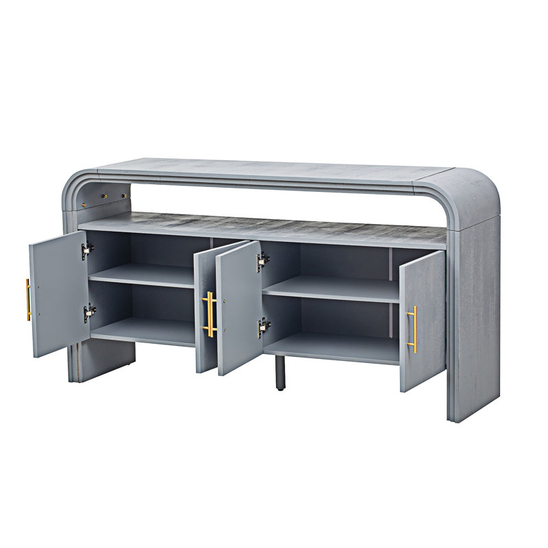Buffet armoire avec portes, Gris