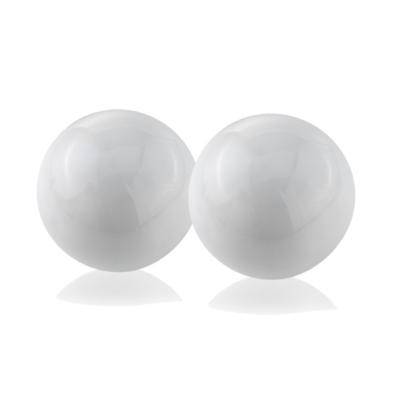 Anachristina 3" Aluminum Decorative Orb Tabletop Sculpture, White