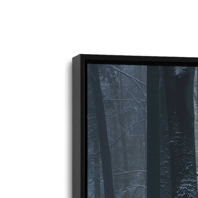 «Whispering White Woods» par Martin Podt, reproduction d'art, H 25,5 po x l 37,5 po, Noir, Toile avec cadre