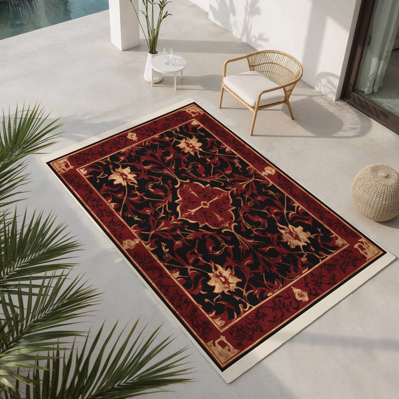 Ethereal Vine Indoor And Outdoor Area Rug, Rectangle 8' x 10'