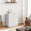 Table de chevet 4 tiroirs avec ports USB et prise de courant-106763744