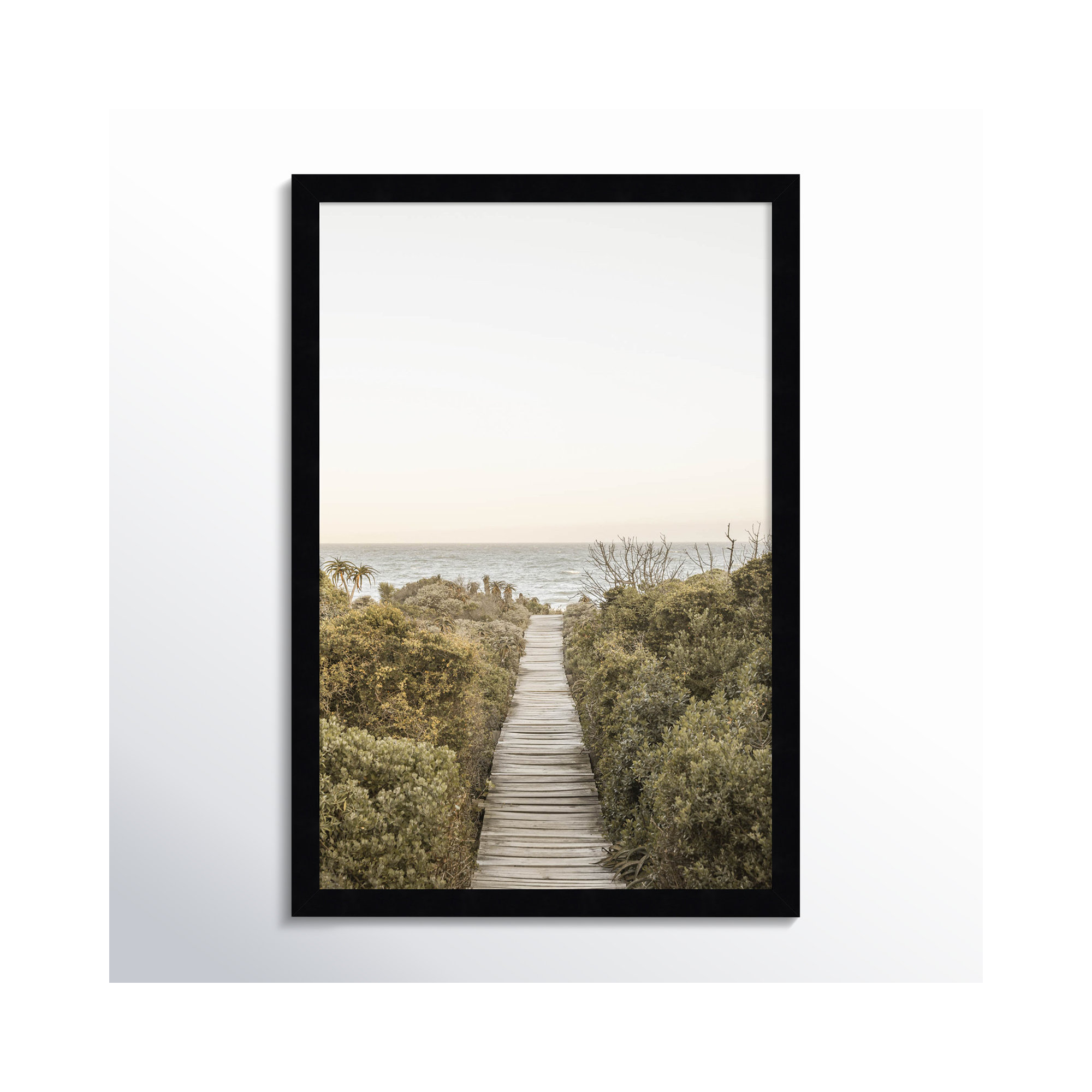 Boardwalk by Shot by Clint Wood Framed Wall Art Print, Black, 21" H x 15" W