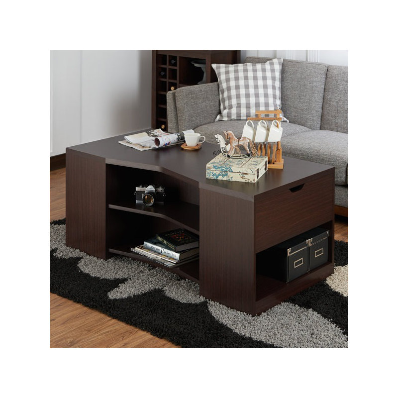 Table basse avec rangement de style traîneau