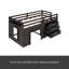 Lit mezzanine simple avec armoire et tablette-571461084