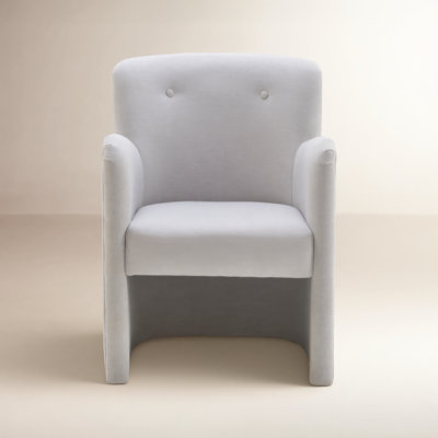 Jaidyn Linen Pine Dining Armchair