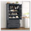 Armoire de rangement 72,6 po, 4 portes avec plateaux coulissants, tiroirs et rangement pour moule à gâteau-1710174106