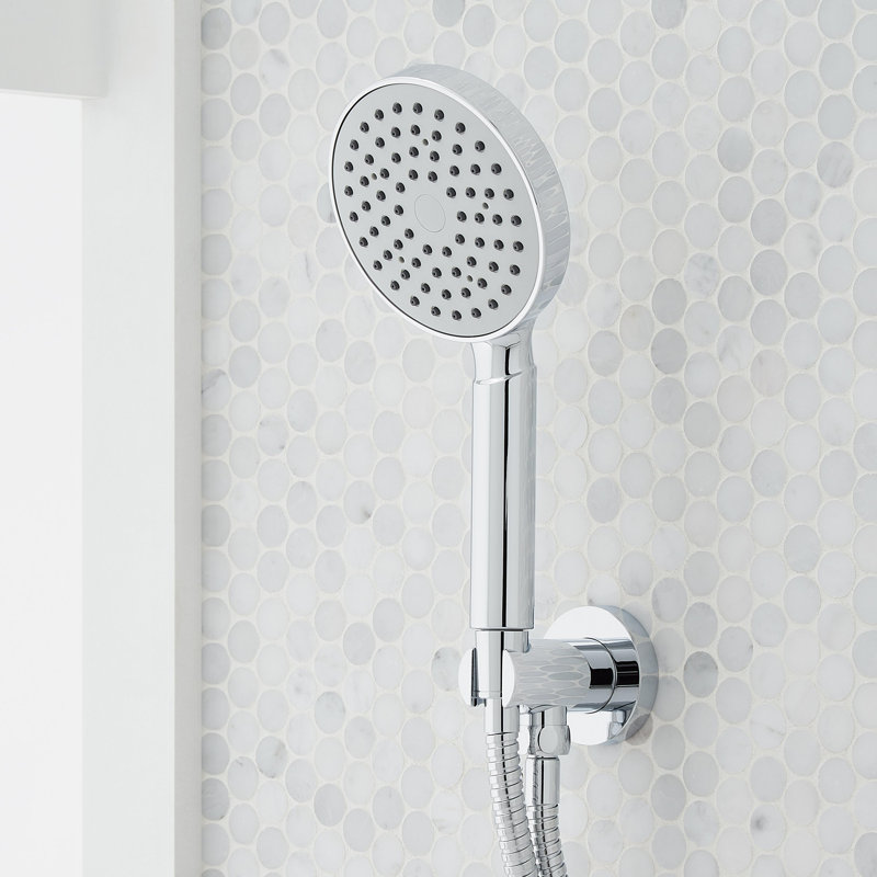 Lattimore Shower System with Rainfall Shower Head and Hand Shower - Rough In Included, Chrome