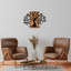 Élégant accessoire mural décoratif en bois, noyer et noir, 22,8 po x 31,5 po | 50% bois véritable (épaisseur: 1,2 po) et métal (épaisseur: 0,06 po) | Variations de couleurs uniques, parfaites pour la décoration intérieure et les murs décoratifs