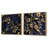 Cobalt Blue Gilded Frames Victorian Pattern - Abstract Botanicals Square Collage Set Of 2-101865371-101865375