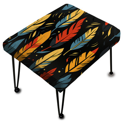Feather Tribal Fusion - Repose-pieds rectangulaire abstrait
