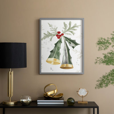 «Christmas Holiday Art», reproduction encadrée en bois massif
