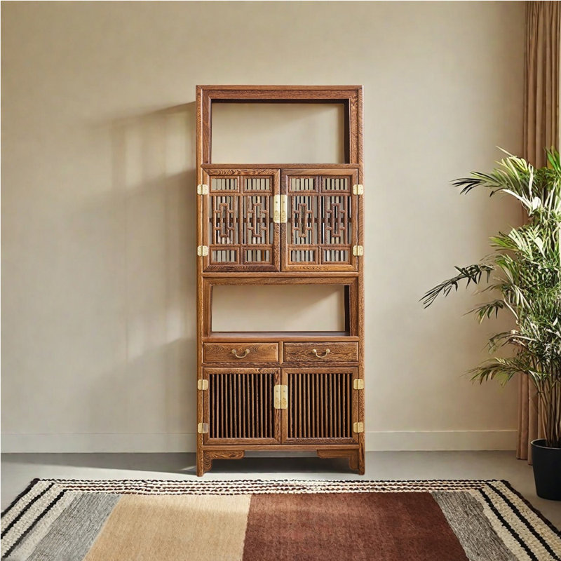New Chinese style grid format bookcase