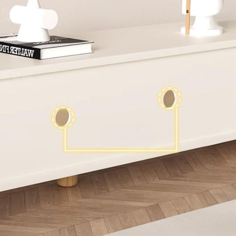 Cream style coffee table TV cabinet combination