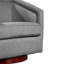 Fauteuil d'appoint rembourré de style club traditionnel avec base en métal pivotante à 360 °-442426527-414529770