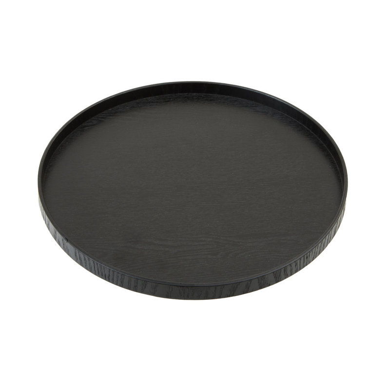 Sayreville Solid Wood Tray, 33cm H x 33cm W x 2cm D, Black