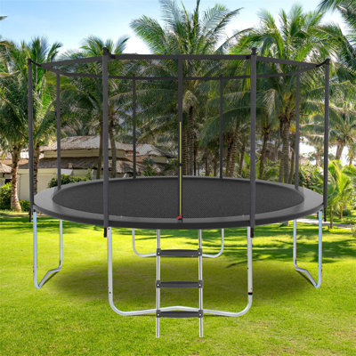 Trampoline d'extérieur robuste pour enfants et adultes avec caractéristiques de sécurité avancées